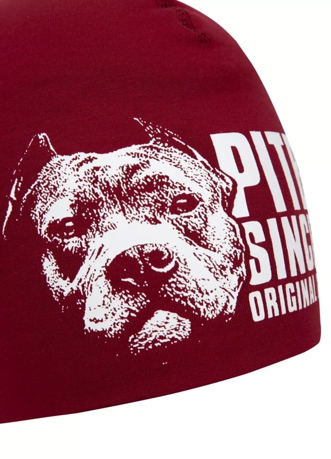 Czapka kompresyjna Pit Bull Beanie Pitbul Blood Dog burgund