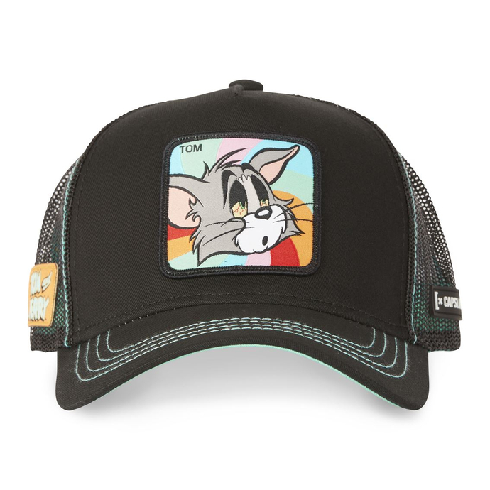 Czapka z daszkiem Capslab Tom and Jerry Tom czarna/turkus