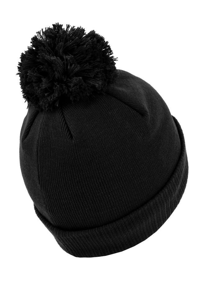 Czapka zimowa z pomponem Pit Bull Classic One Tone Boxing Beanie Bubble czarna