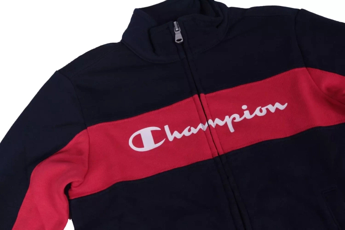 Komplet dresowy Champion Junior Front crewneck granatowy