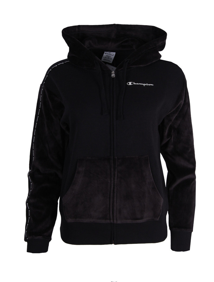 Komplet dresowy damski Champion Velur hooded czarny