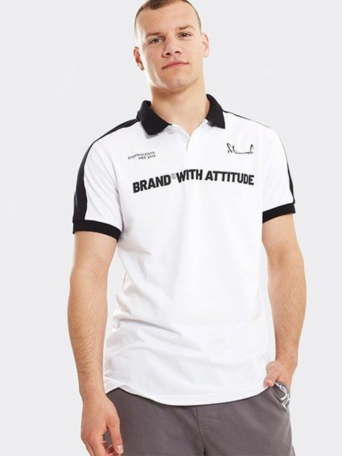 Koszulka Polo Stoprocent Brand white