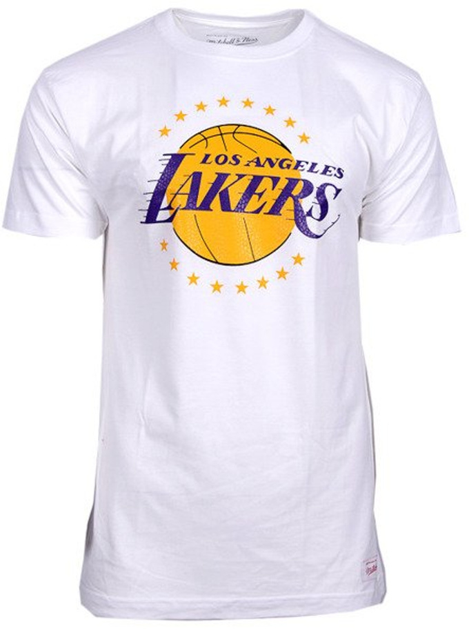 Koszulka T-Shirt Mitchell & Ness Skin Logo SS Tee Los Angeles Lakers white