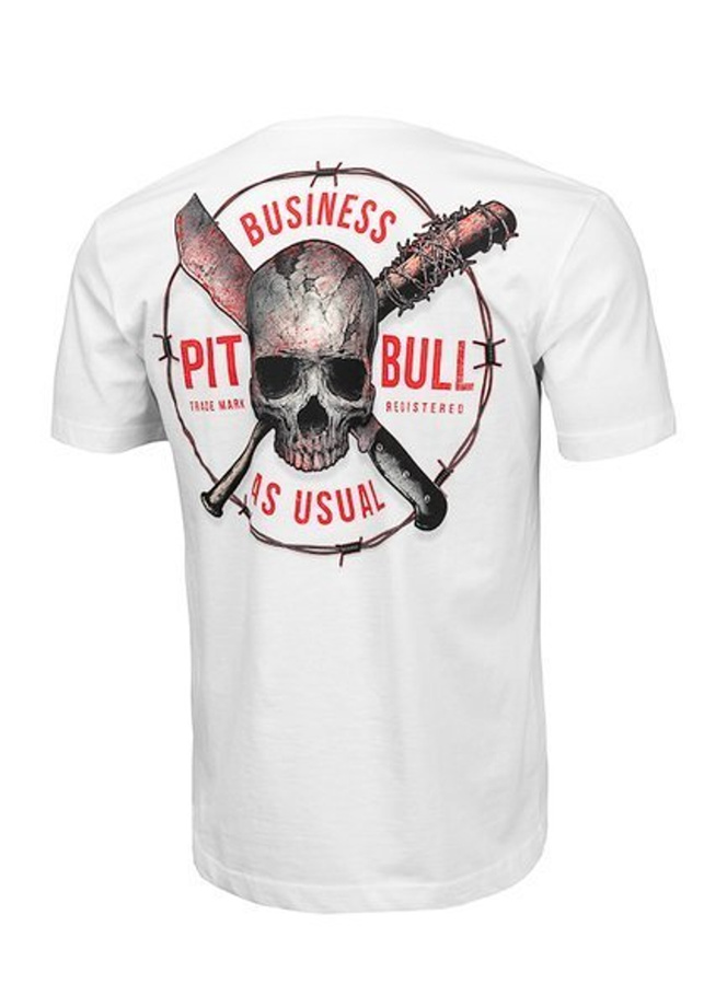 Koszulka T-Shirt Pit Bull Business As Usual white