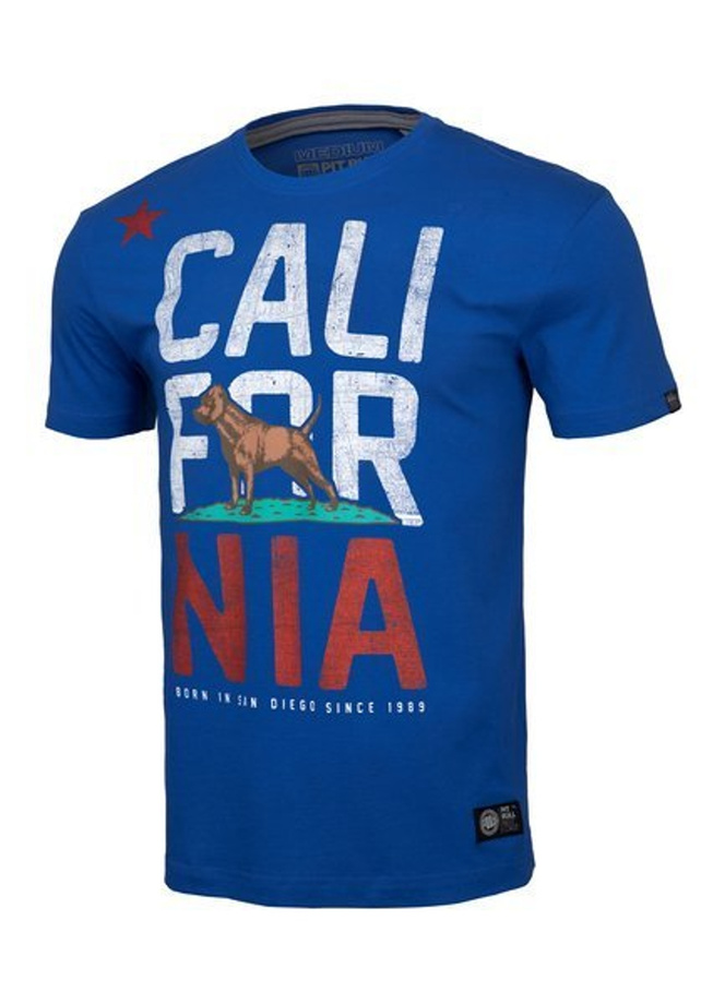 Koszulka T-Shirt Pit Bull Cal Flag royal blue