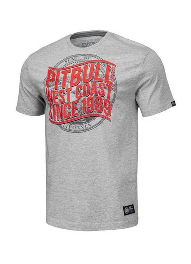 Koszulka T-Shirt Pit Bull California Dog grey melange