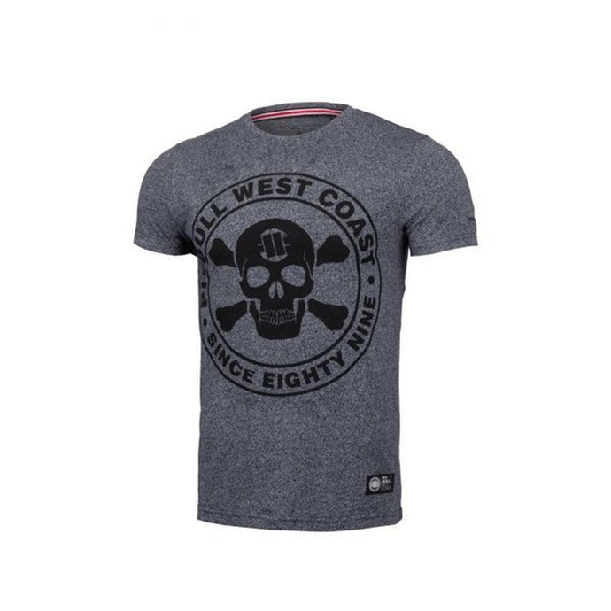 Koszulka T-Shirt Pit Bull Custom Fit Melange Skull navy
