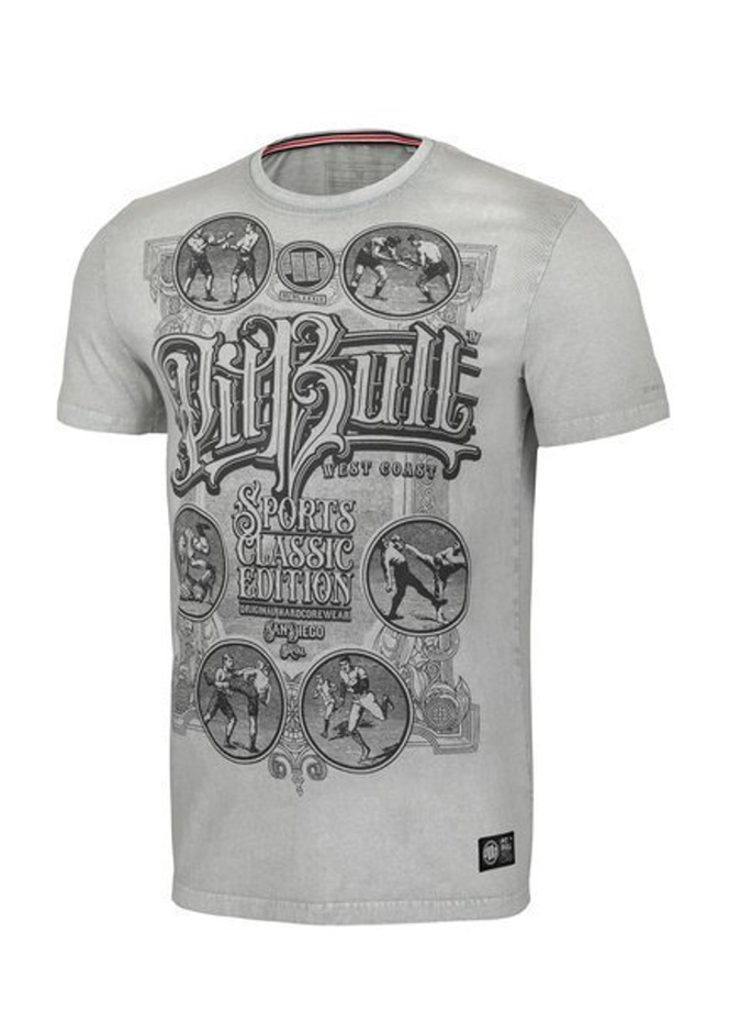 Koszulka T-Shirt Pit Bull Denim Washed Multisport grey melange