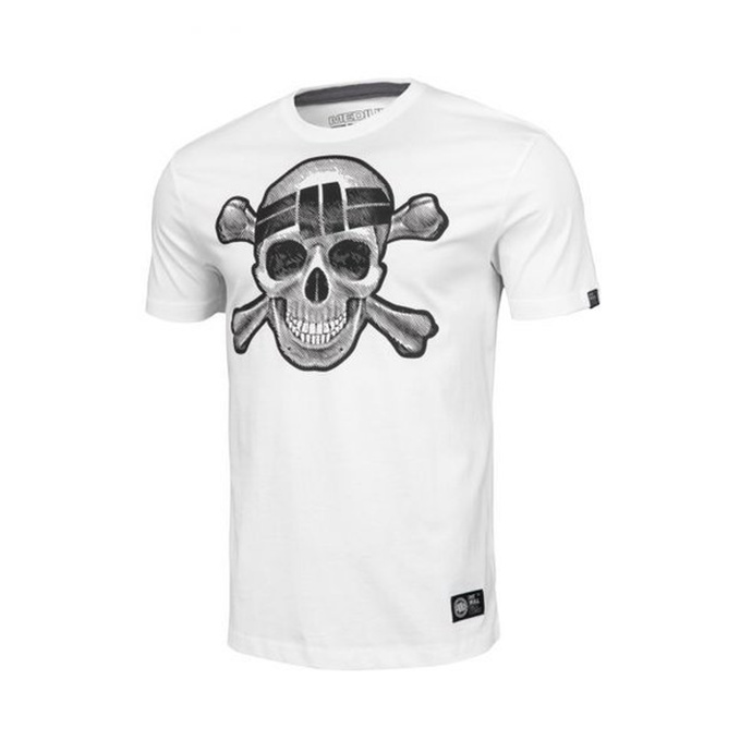 Koszulka T-Shirt Pit Bull Skull Wear white