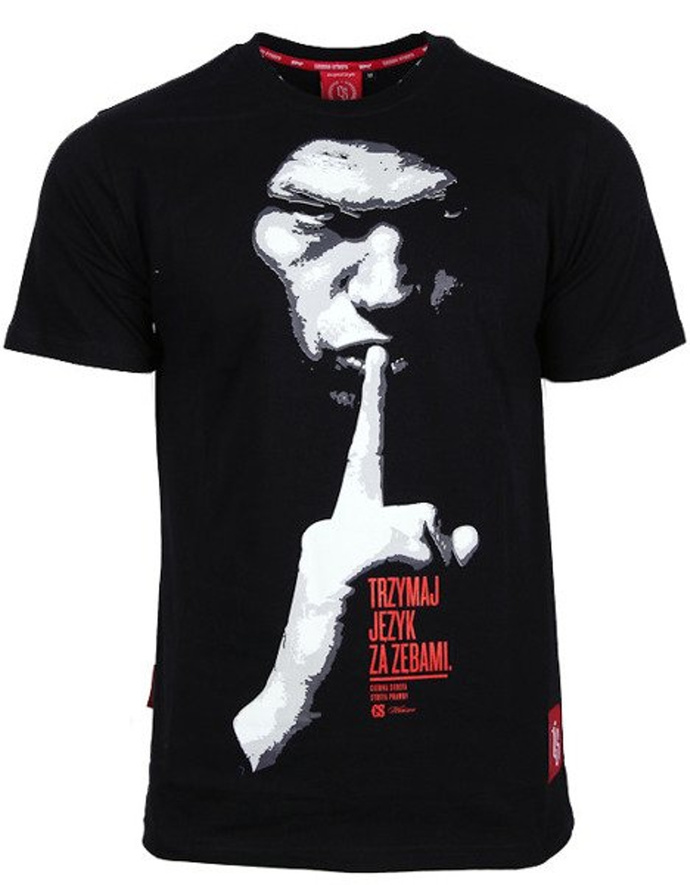 Koszulka T-shirt Ciemna Strefa RPK CS Trzymaj Język za Zębami black