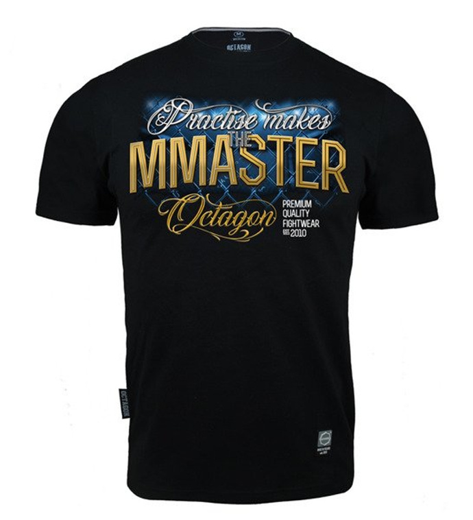 Koszulka T-shirt Octagon Practise Makes the MMASTER black