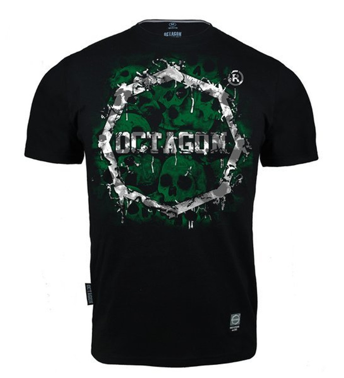 Koszulka T-shirt Octagon Skulls black/green