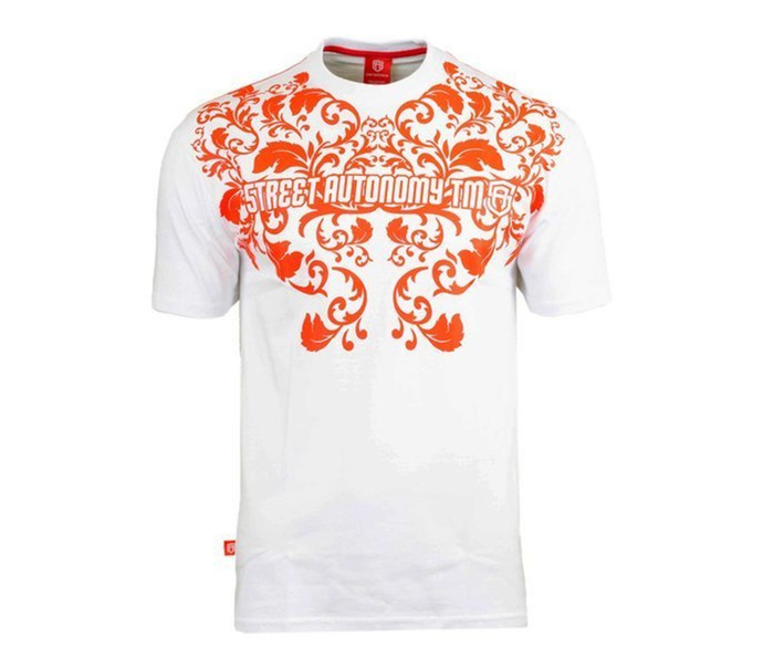 Koszulka T-shirt Street Autonomy Flower white/red