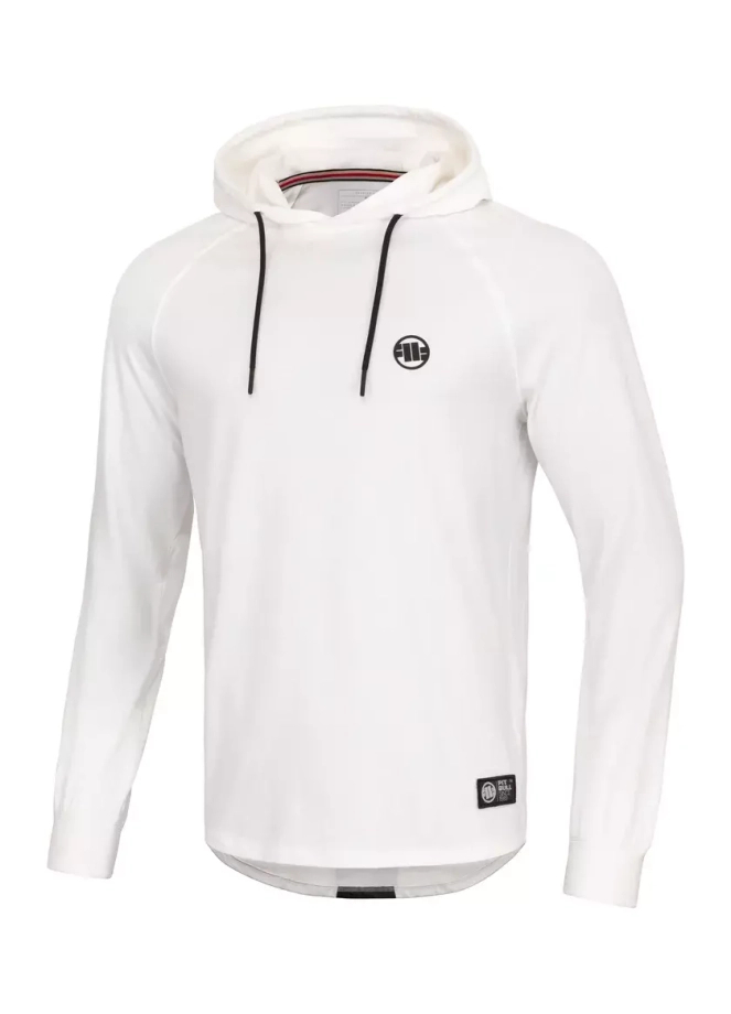 Koszulka longsleeve męski Pit Bull Pitbull Hilltop Spandex hooded biały