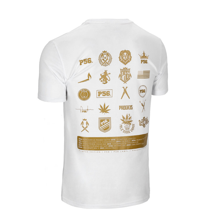 Koszulka męska T-shirt Dudek P56 Dyskografia biała