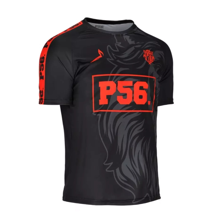 Koszulka męska T-shirt Dudek P56 Lion Football czarna