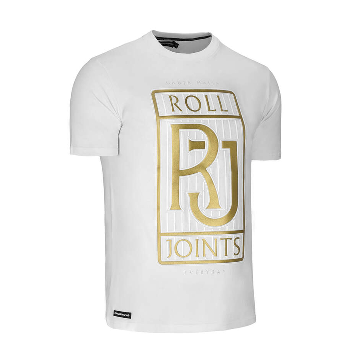 Koszulka męska T-shirt Ganja Mafia GMF RJ biała