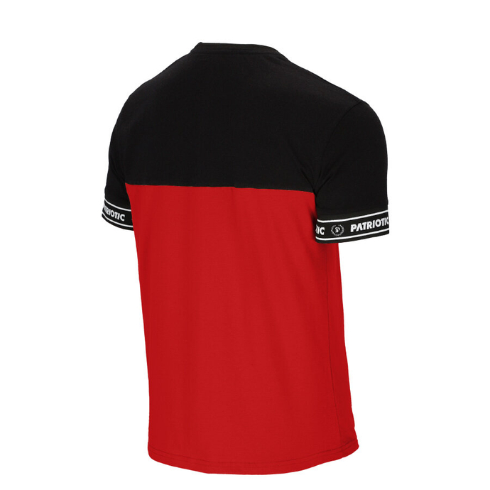 Koszulka męska T-shirt Patriotic CLS Qube Elastic czarny/czerwony