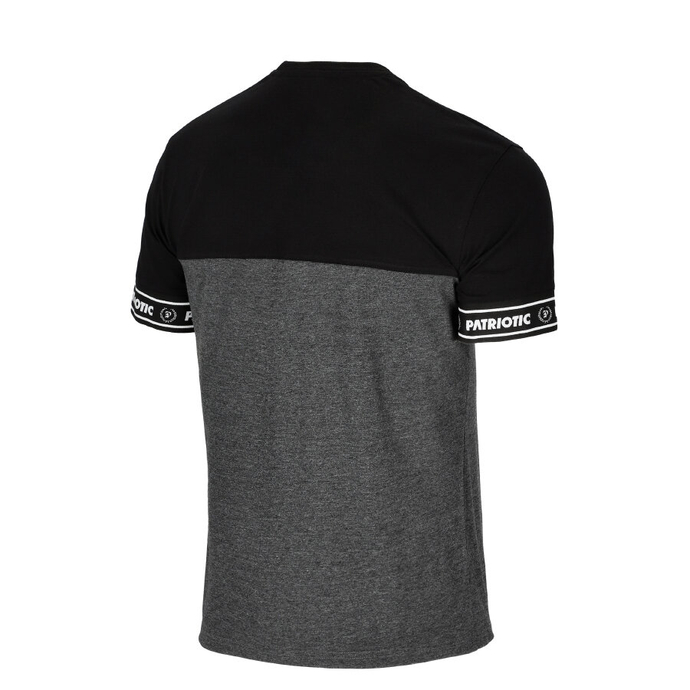 Koszulka męska T-shirt Patriotic CLS Qube Elastic czarny/grafit