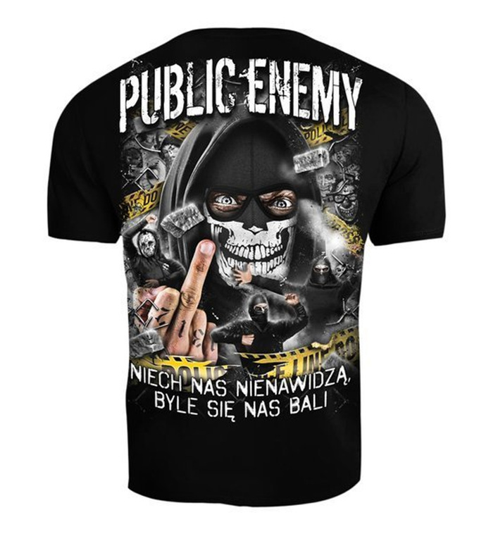 Koszulka męska T-shirt Public Enemy Niech Nas Nienawidzą czarna