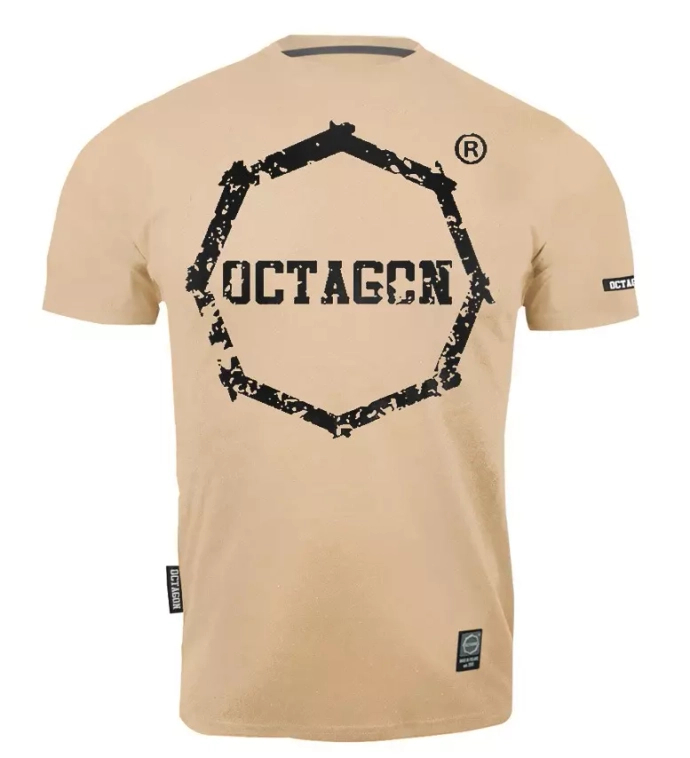 Koszulka męska T-shirt męski Octagon Zęby beżowa