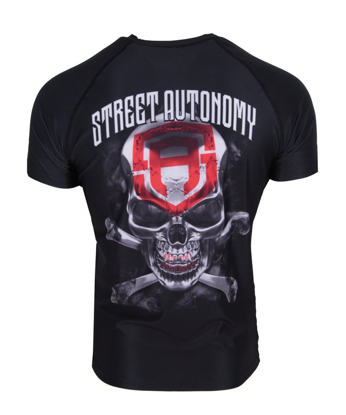 Koszulka męska Techniczna Street Autonomy Old Skull czarna
