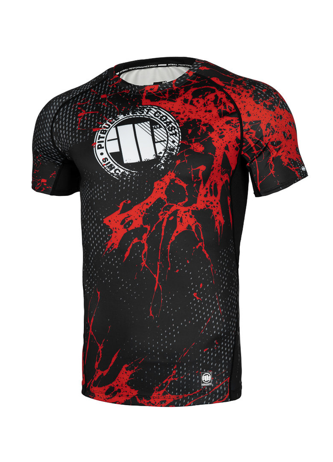 Koszulka rashguard Pit Bull Pitbull Shortsleeve Blood Dog czarna