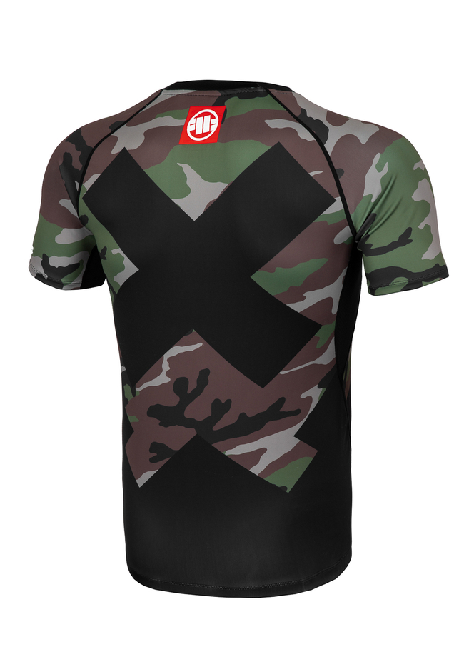 Koszulka rashguard Pit Bull Pitbull Shortsleeve Cross Camo Woodland camo
