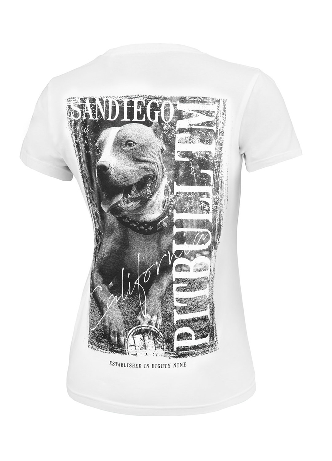 Koszulka t-shirt damska Pit Bull Poster white