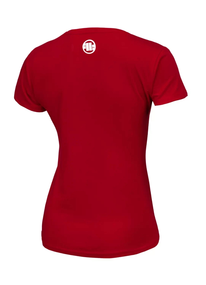 Koszulka t-shirt damski Pitbull Pit Bull Boxing czerwona