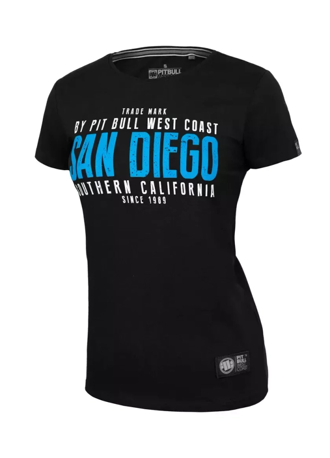 Koszulka t-shirt damski Pitbull Pit Bull San Diego 2 czarna