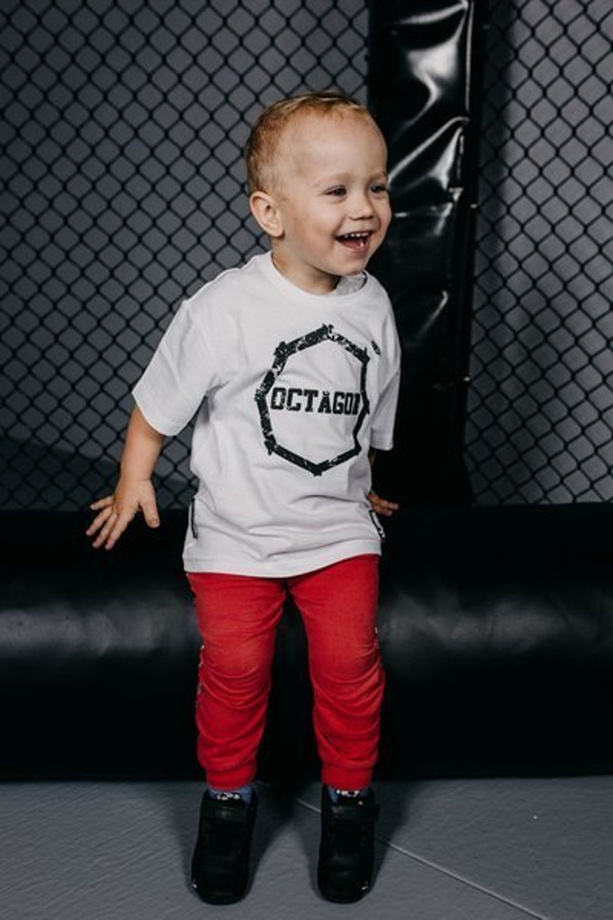 Koszulka t-shirt dziecięcy Octagon Logo Smash biała