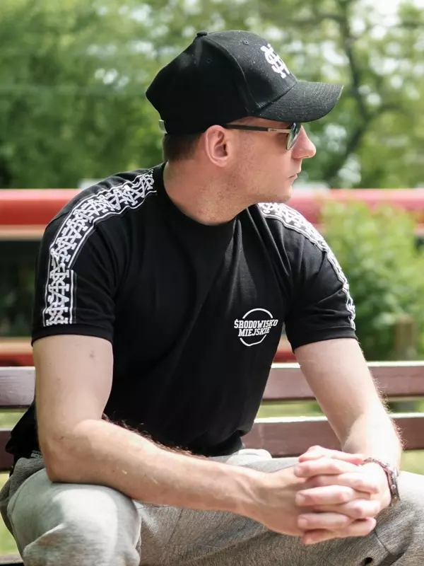 Koszulka unisex t-shirt Środowisko Miejskie Lampas czarny/biały