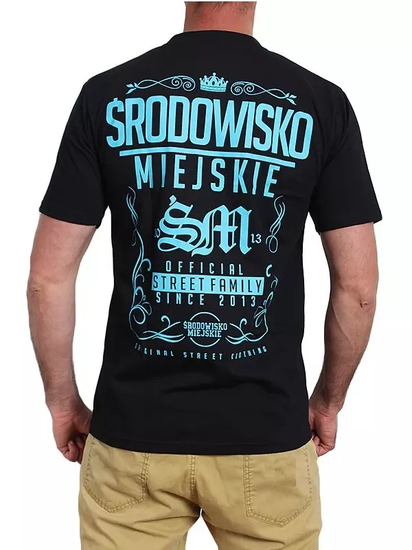Koszulka unisex t-shirt Środowisko Miejskie Theme czarna/niebieska