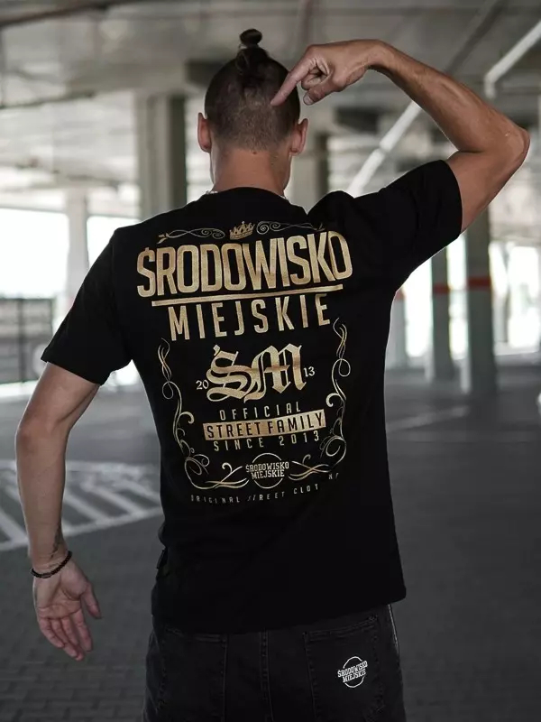 Koszulka unisex t-shirt Środowisko Miejskie Theme czarna/złota