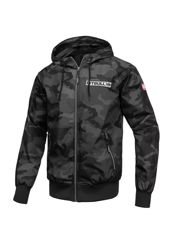 Kurtka męska wiosenna Pit Bull Athletic Hilltop Nylon Jacket wiatrówka czarne camo