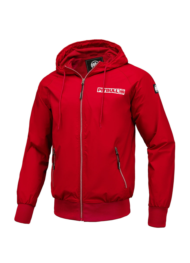 Kurtka męska wiosenna Pit Bull Athletic Hilltop Nylon Jacket wiatrówka czerwona