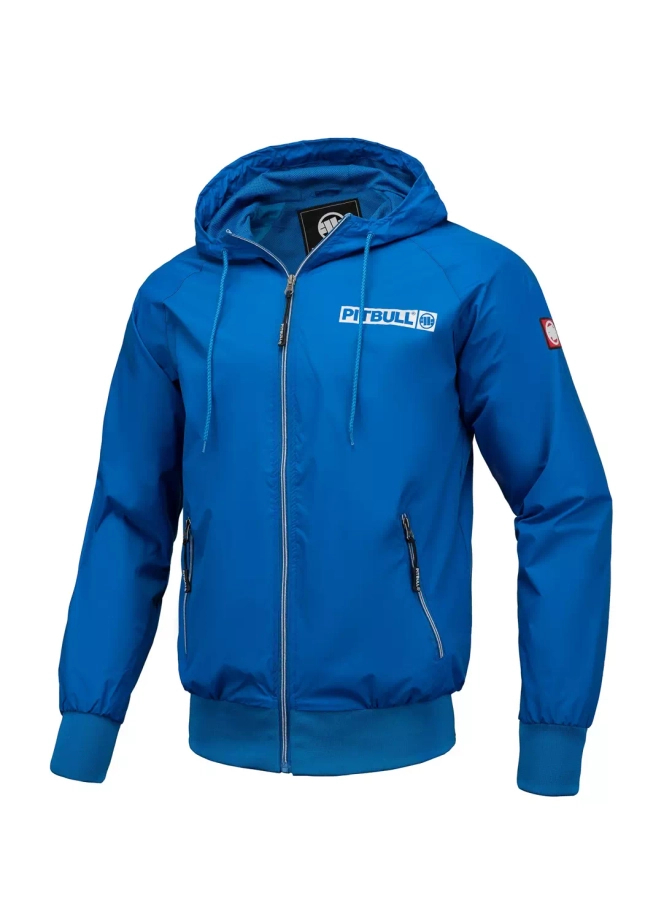 Kurtka męska wiosenna Pit Bull Athletic Hilltop Nylon Jacket wiatrówka niebieska