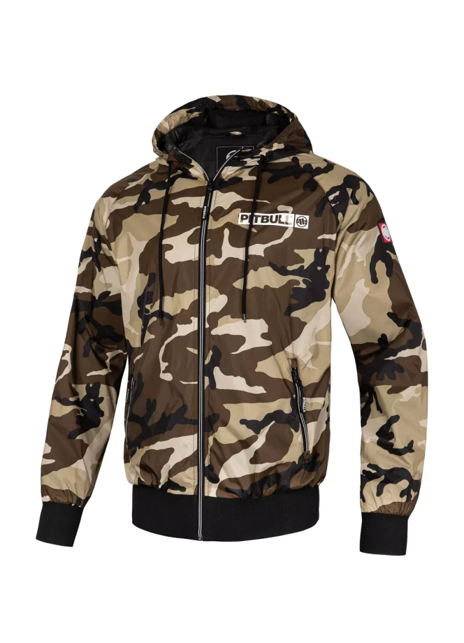 Kurtka męska wiosenna Pit Bull Athletic Hilltop Nylon Jacket wiatrówka piaskowe camo