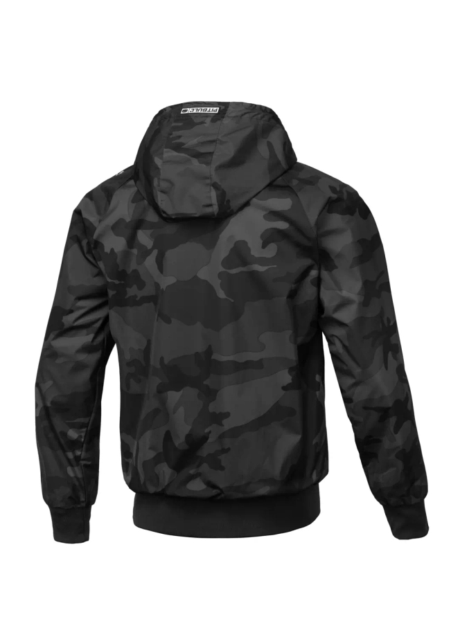 Kurtka męska wiosenna Pit Bull Athletic Logo Nylon Jacket wiatrówka czarne camo