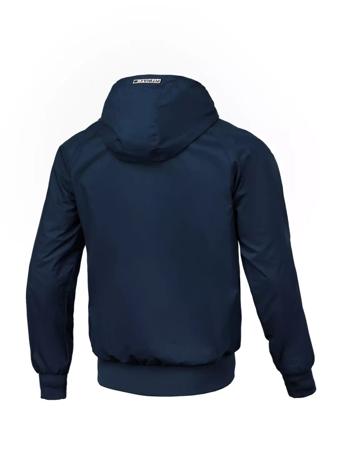 Kurtka męska wiosenna Pit Bull Athletic Logo Nylon Jacket wiatrówka granatowa