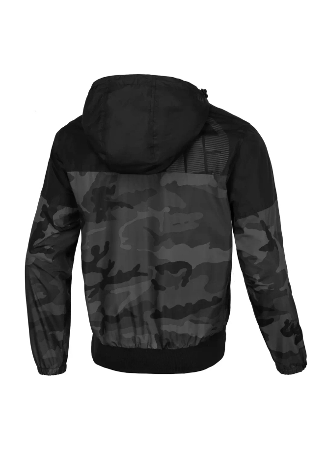 Kurtka męska wiosenna Pit Bull Horizon Windbreaker wiatrówka czarna camo