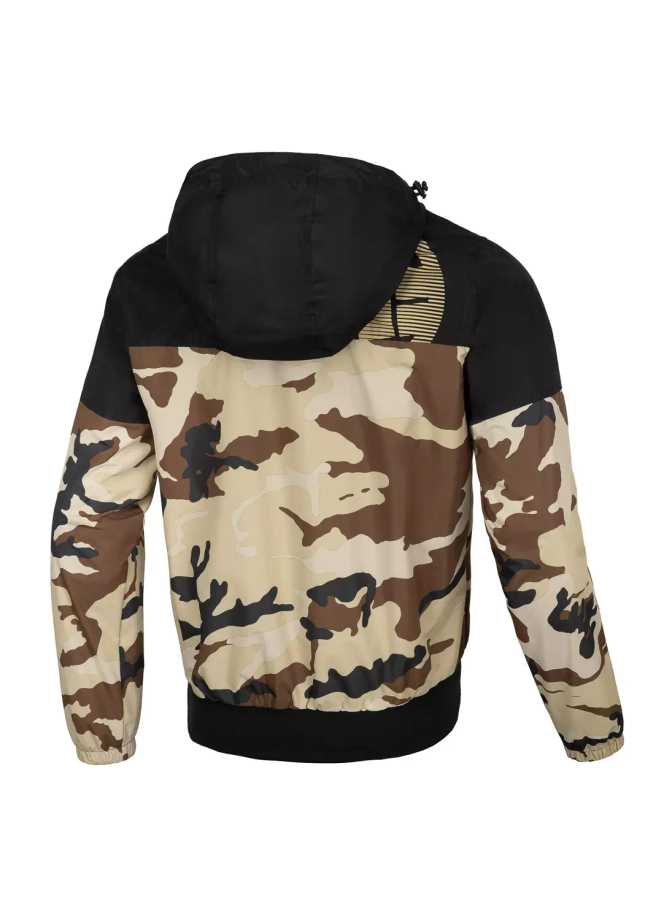 Kurtka męska wiosenna Pit Bull Horizon Windbreaker wiatrówka piaskowa camo