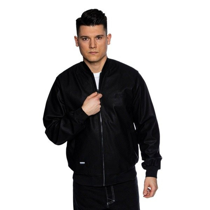 Kurtka wiosenna Mass Denim Boxer jacket skórzana black