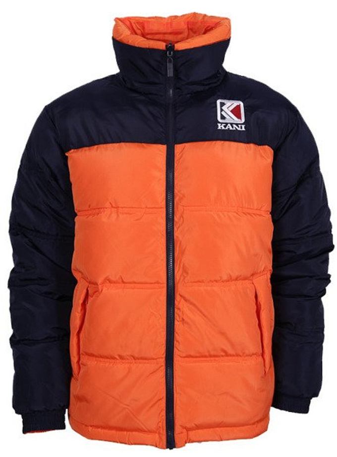 Kurtka zimowa dwustronna Karl Kani Retro Puffer jacket orange/navy