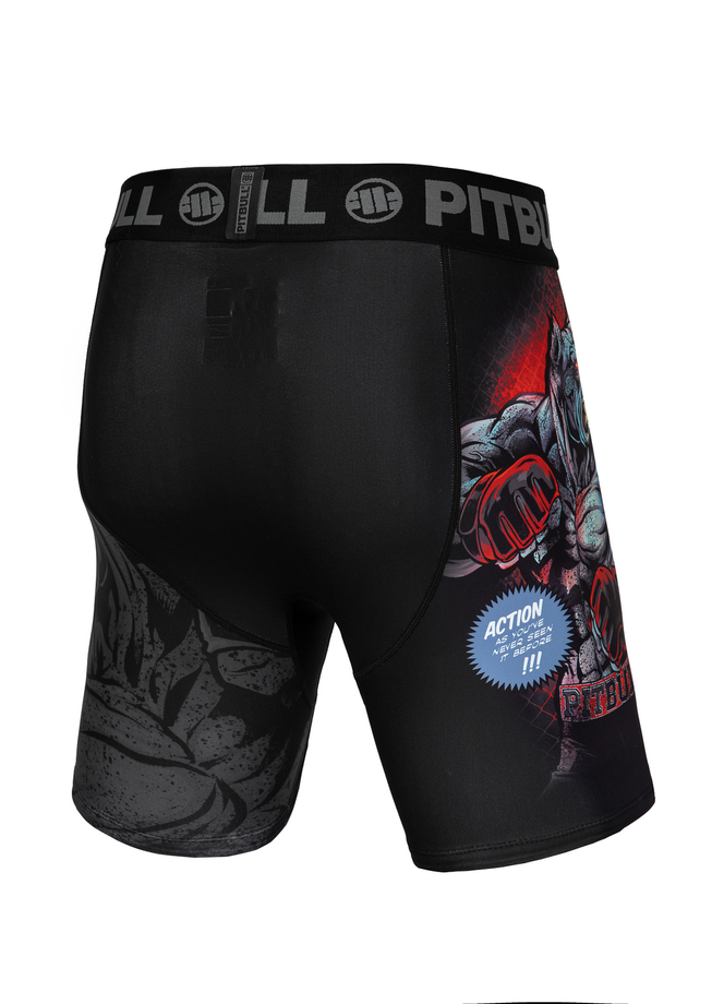 Spodenki szorty sportowe Pit Bull Pitbull Compression Masters of MMA Hilltop czarne