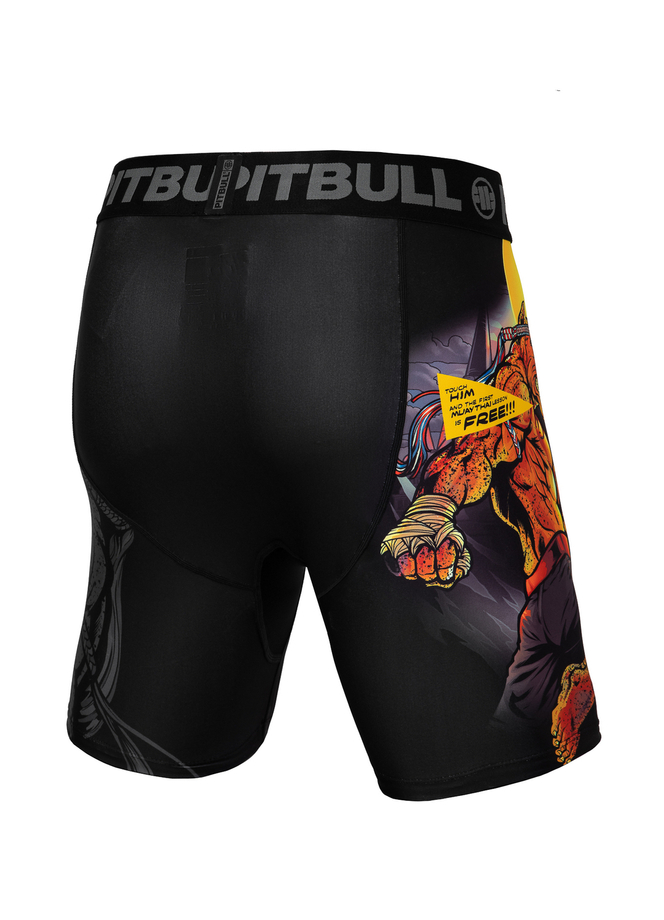 Spodenki szorty sportowe Pit Bull Pitbull Compression Masters of Muay Thai Hilltop czarne