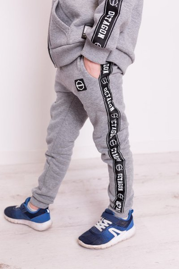 Spodnie dresowe dziecięce Octagon Stripe grey