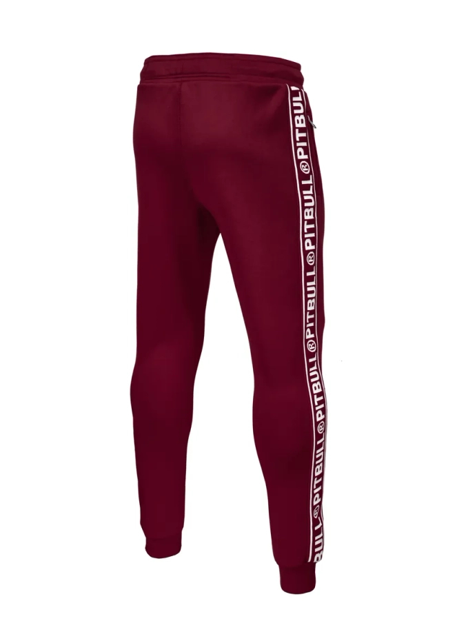 Spodnie dresowe męskie Pit Bull Tape Logo Pit Bull Track Pants bordowe