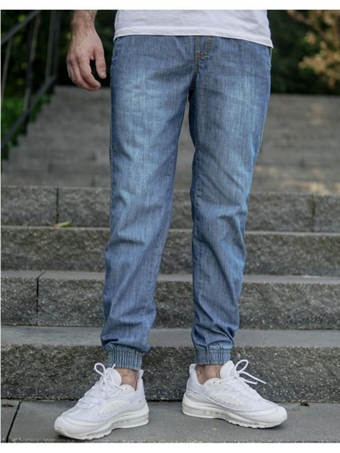 Spodnie jeans jogger Środowisko Miejskie Classic Icon Light blue